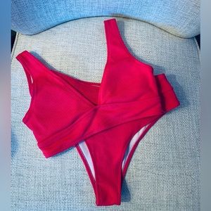 Size small bikini- Hot pink, with cheeky bottoms!